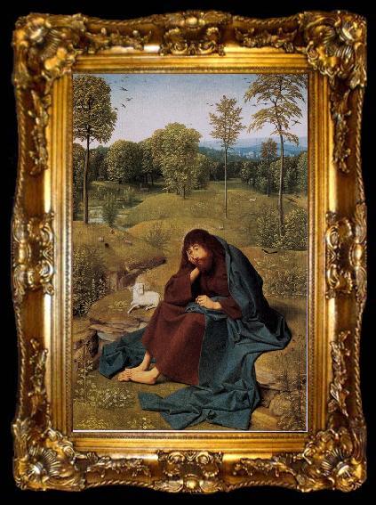 framed  Geertgen Tot Sint Jans St John the Baptist in the Widerness (mk08), ta009-2